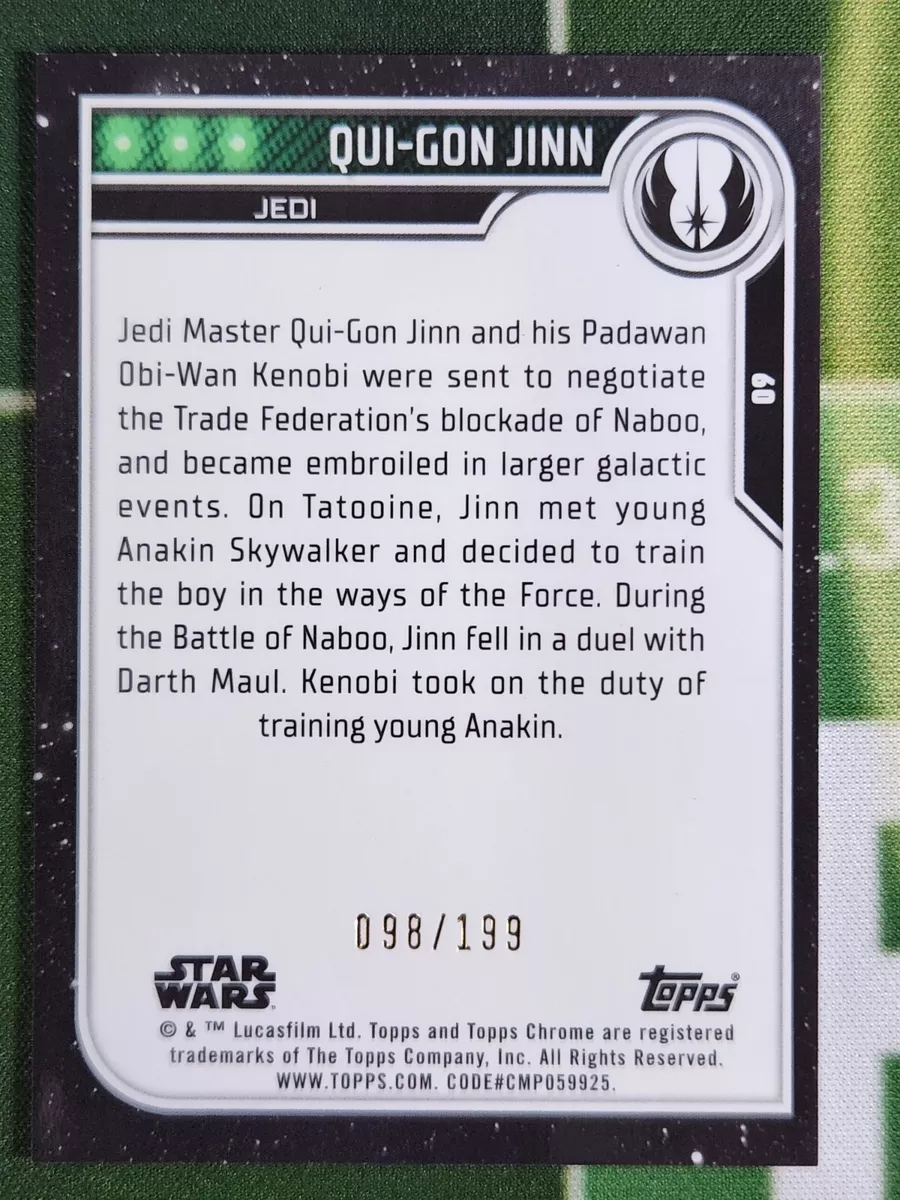 2019 Topps Star Wars Chrome Legacy Qui-Gon Jinn Darth Maul The Death of #23  pv4