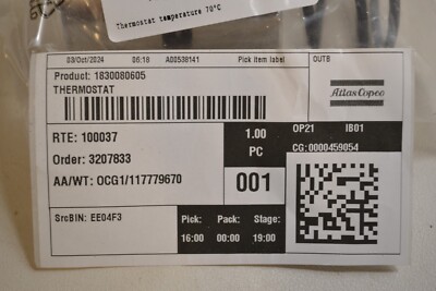 GENUINE OEM Atlas Copco 1830080605 THERMOSTAT | eBay