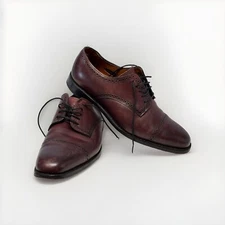 Allen Edmonds Yorktown Oxford Shoes Size US 9 Width D Dark Chili Brown