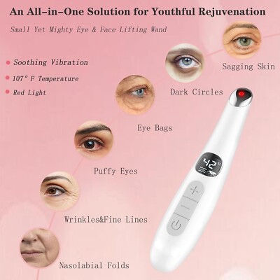 Eye Lift Wand, 3 in 1 Vibrating for Dry Eyes, Dark Circles and Puffiness