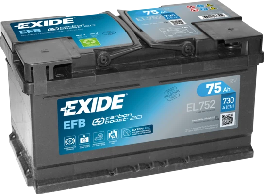 Batteria avviamento EXIDE EL752 compatibile con FORD - Immagine 4 di 4