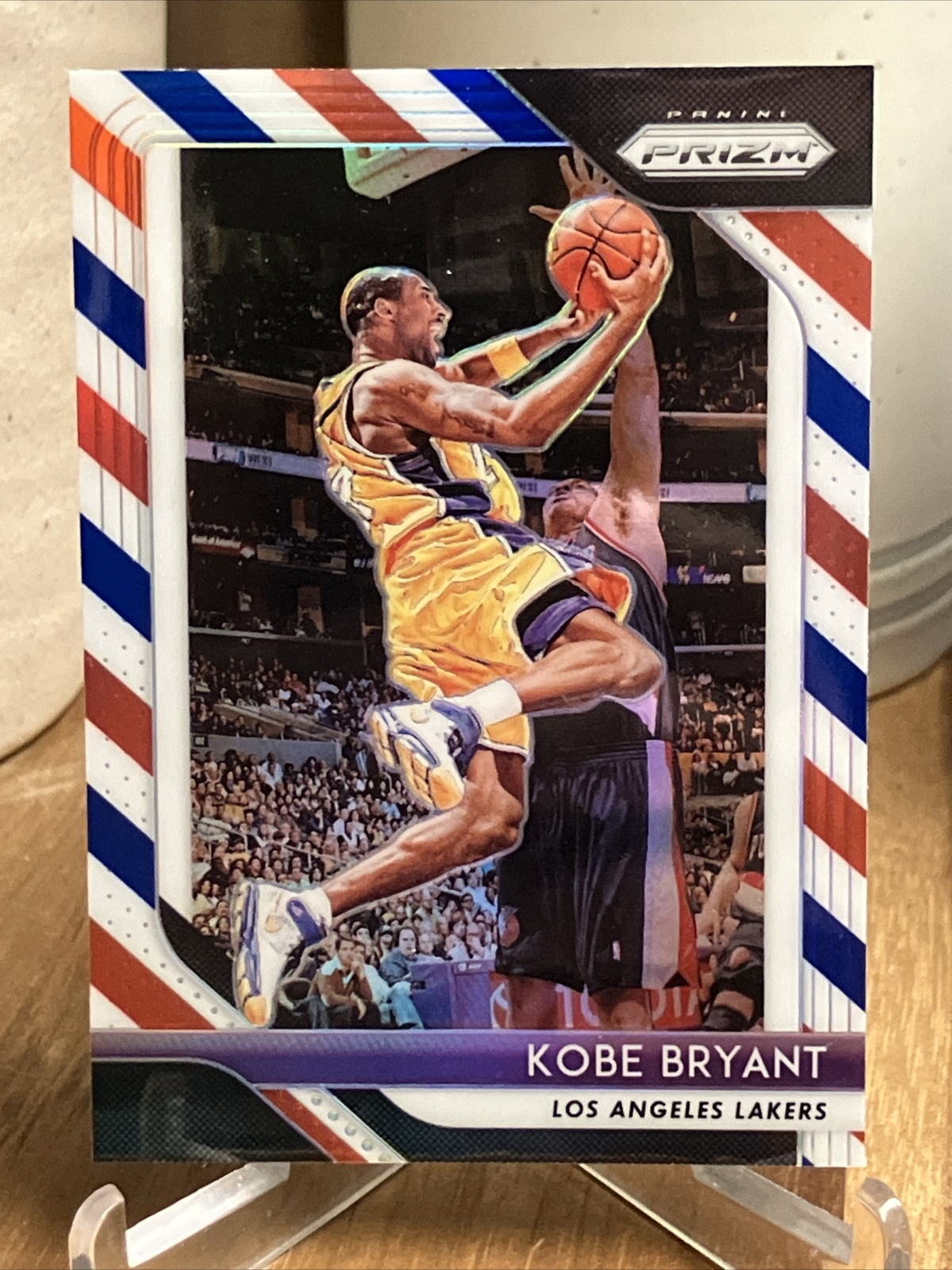 2018-19 Panini Prizm KOBE BRYANT  #15 Red White & Blue Prizm Refractor LAKERS