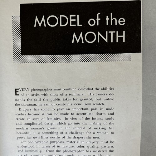 January 1950 Magazine ART PHOTOGRAPHY SPECIAL FIGURE SALON section - Picture 8 of 10