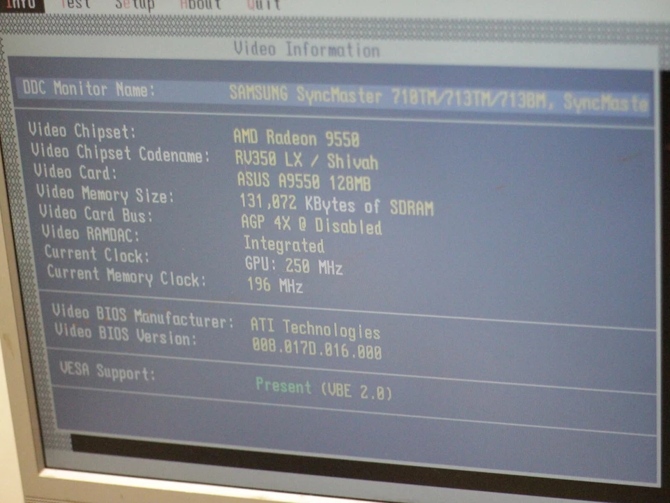 ASUS ATI Radeon 9550 128Mb AGP 8x Video Card DVI S-video VGA A9550/TD/128M/A - Image 2 of 4