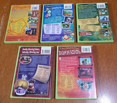 Lot of (5) VeggieTales DVDs has moe & the big exit star of