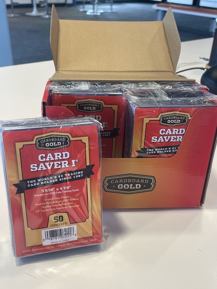 Cardboard Gold Card Saver 1 Holder PSA Graded Sleeves 50 100 200 500 1000 2000 E - Foto 7