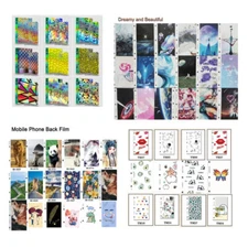 50pcs 3D Relievo Colorful back Film Mobile Phone Embossed Back Skin Back Sticker