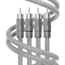 Preffair 99.998% Solid Pure Silver RCA Cable Hi-end Audio Interconnect PSS Wire