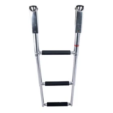 3 Steps Boat Ladder Stainless Steel Telescoping Swim Upper Platform Ladder