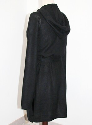 Robe Longue TAHARI En 100% Cachemire - Beige Avec Capuche Et Ceinture - Taille S - Ultra Douce Et Confortable