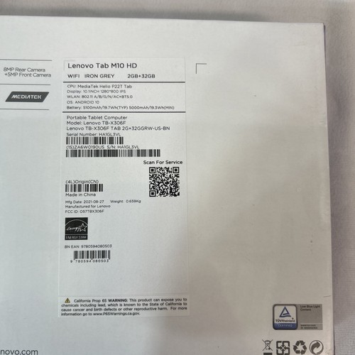 Lenovo Tab M10 HD (2nd Gen) 32GB, Wi-Fi, 10.1 Inch Tablet - Iron Grey - Picture 4 of 6