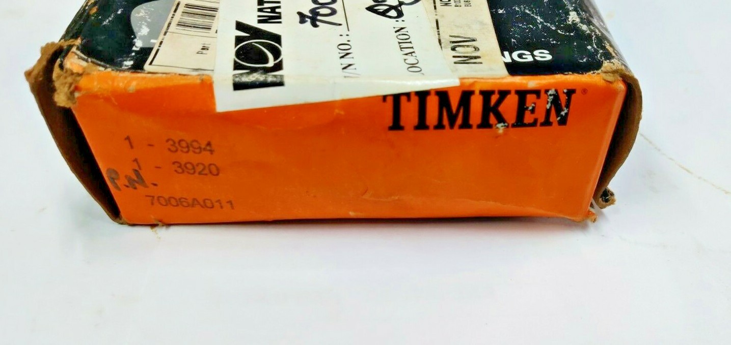 Timken USA 3994/3920 Tapered Roller Bearing Open Complete Set New