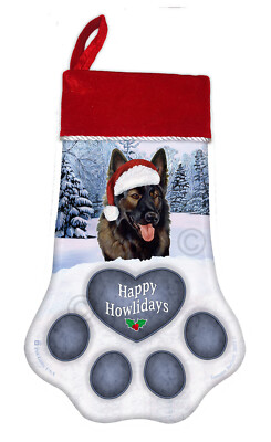 Christmas Stocking - Plush Brown German Shepherd