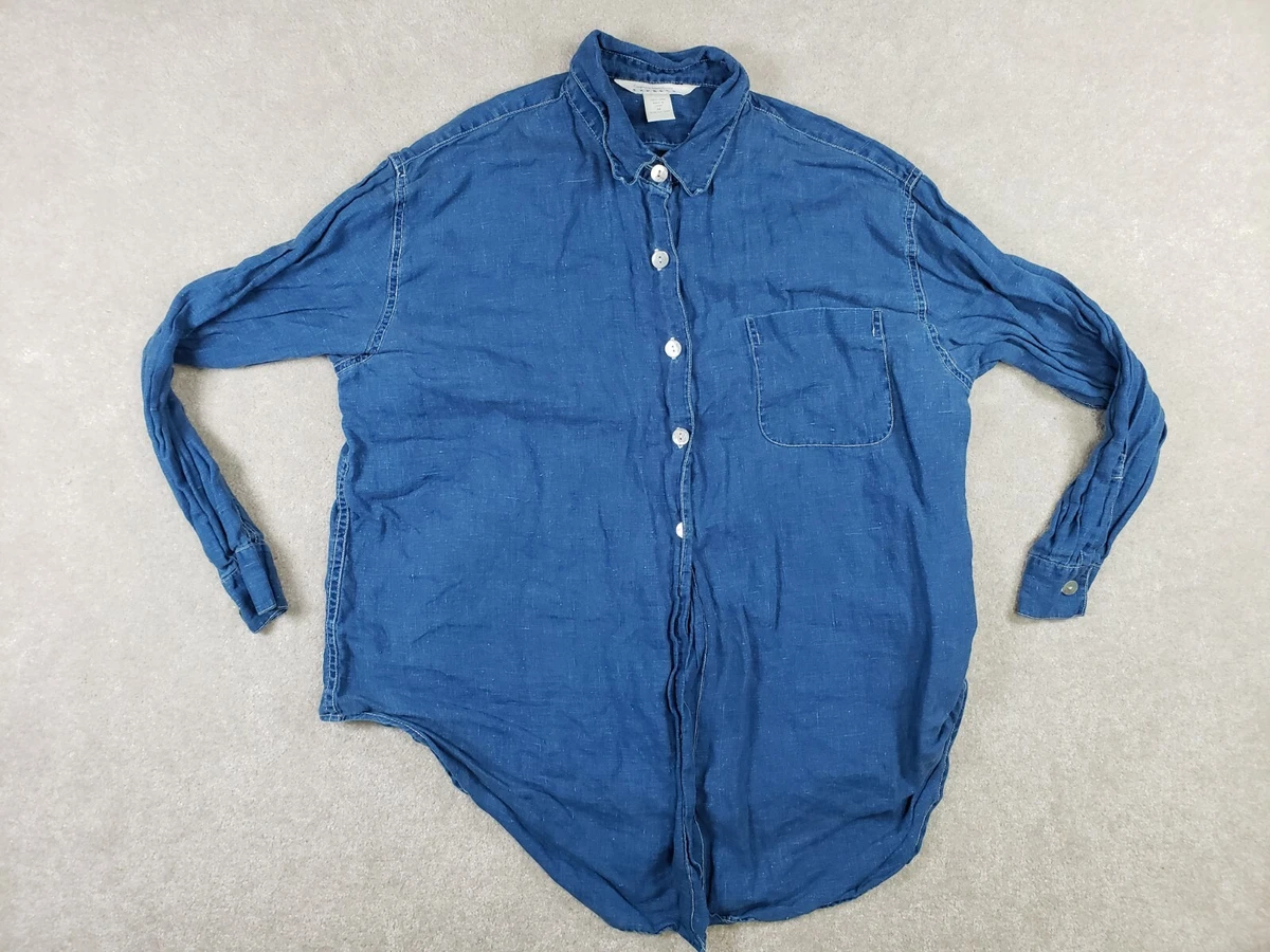Womens denim top shirt ebay