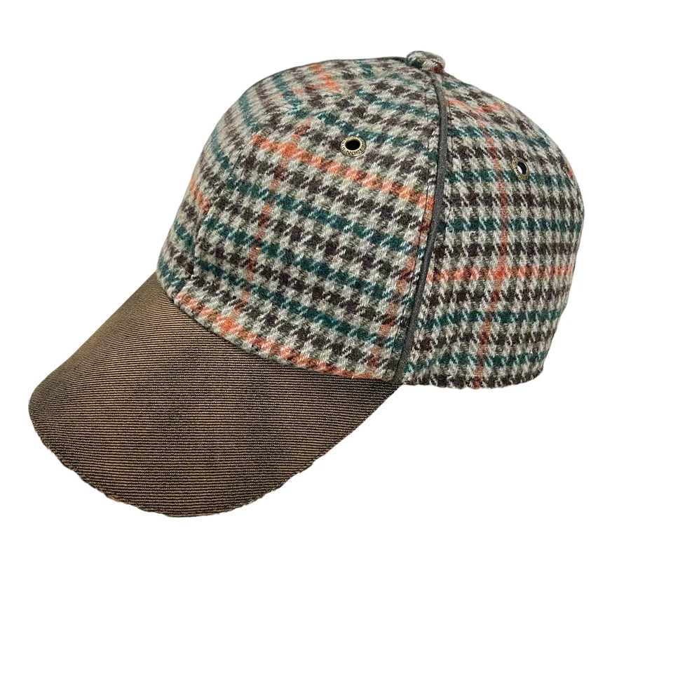 Stetson Wool Blend Houndstooth Plaid Baseball Cap Adjustable Buckle Back OSFM - Image 3 of 4