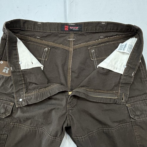 Wrangler RIGGS Ripstop Workwear Cargo Men Pants 42x30 Brown Carpenter Hammer Loo - Picture 4 of 13