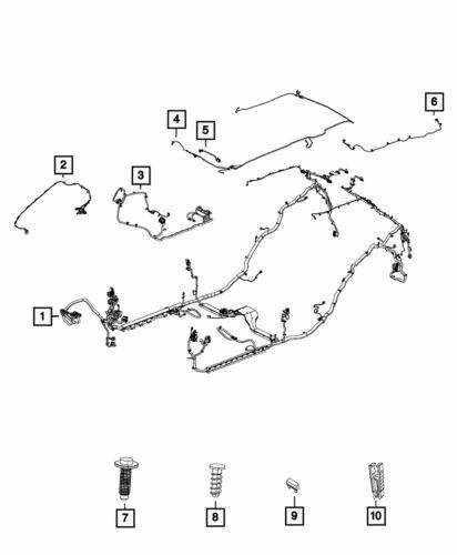 Arnes de cableado de carrocería para Jeep Grand Cherokee 2014 (N/P 68217708AC)