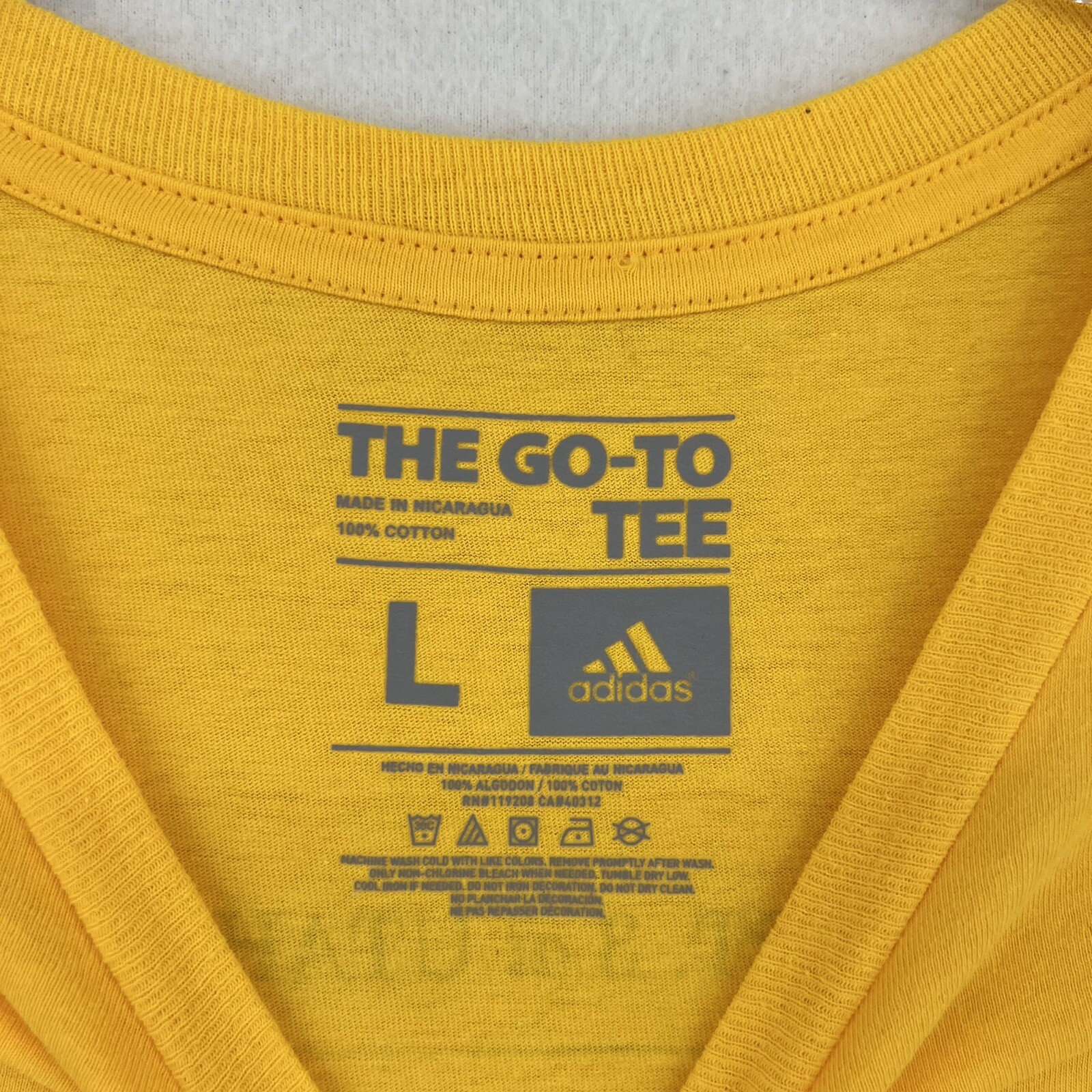 Adidas Michigan Wolverines Football Tradition T-shirt Size L Yellow - 2015 thumbnail 4