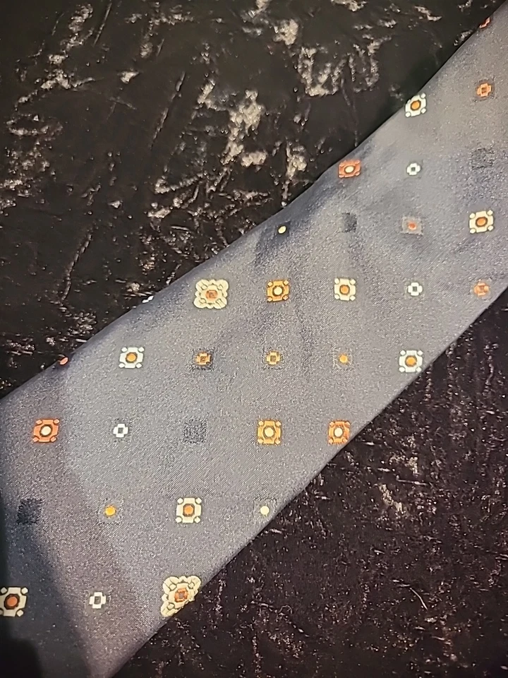 Traje Profesional Vintage Oleg Cassini Para Hombre Corbata Azul Rojo Floral Foto 4 de 4