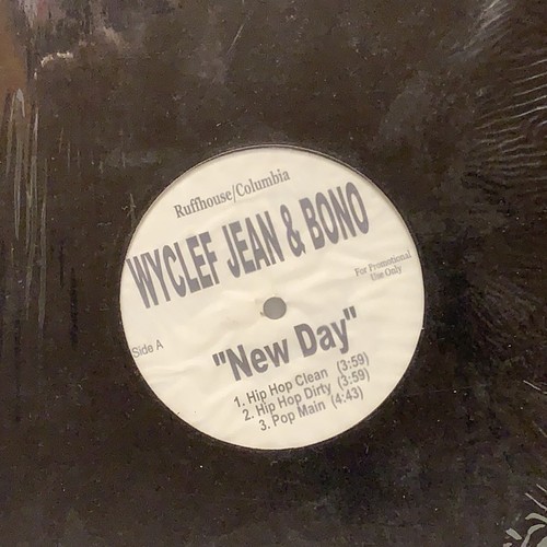 WYCLEF JEAN & BONO ( U2 ) NEW DAY 12" SINGLE PROMO US 1999 COLUMBIA / RUFFHOUSE - Imagen 2 de 3