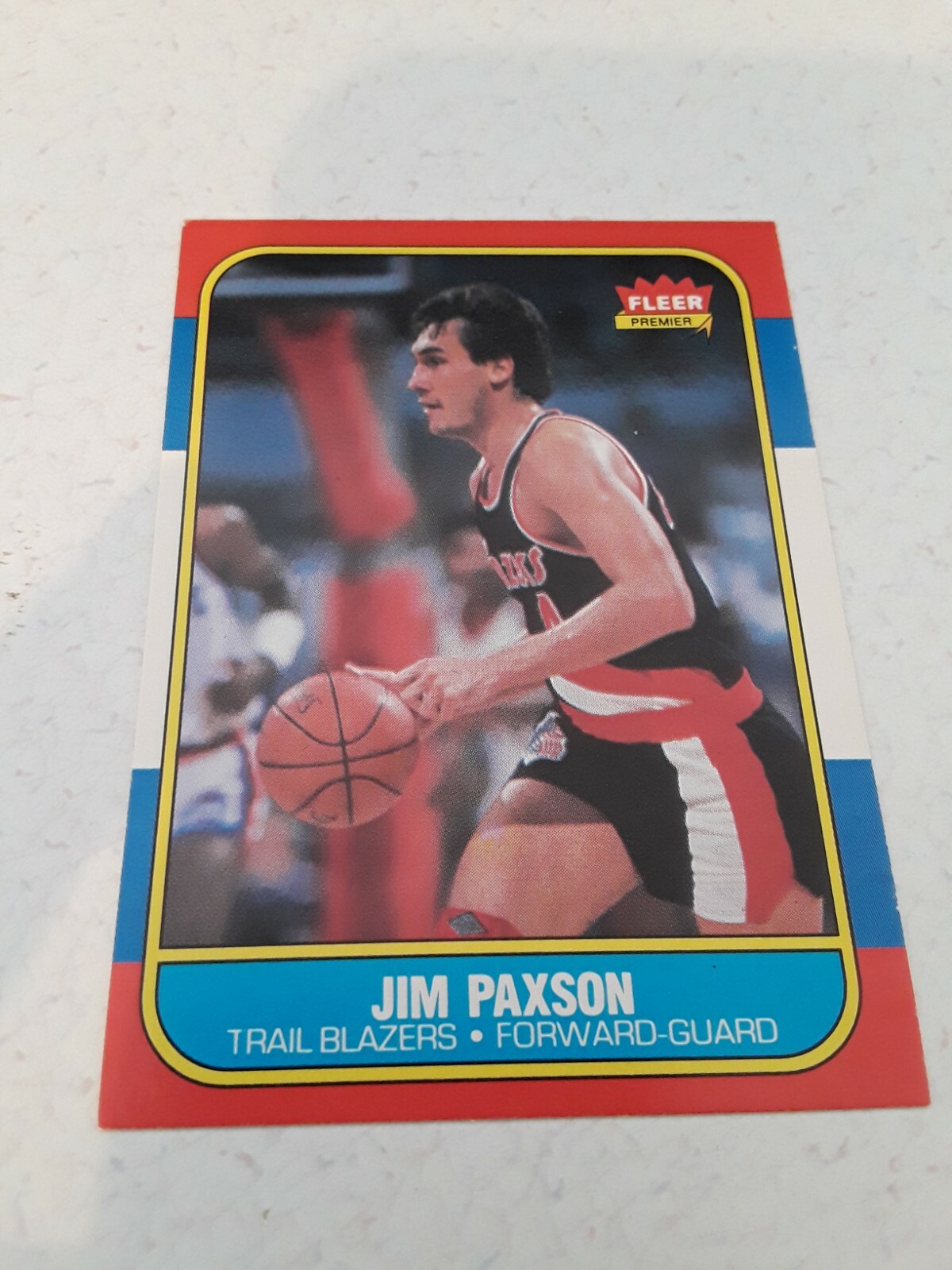 86-87 Fleer Basketball Jim Paxson Portland Trail Blazers # 85 Near Mint
