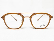 NEW Ray Ban RB7098 5634 Mens Transparent Brown Square Eyeglasses Frames 50/21