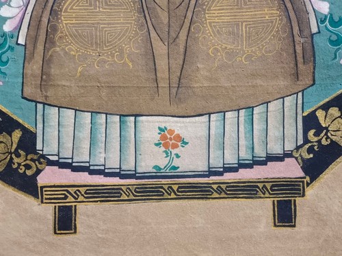 Chinese Old Antique Painting Scroll Qing Dynasty Emperor and Empress Portrait皇室像 - Picture 9 of 9