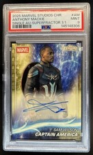 Marketplace image: 2025 Topps Chrome Anthony Mackie Captain America Auto SuperFractor #1/1 PSA 9