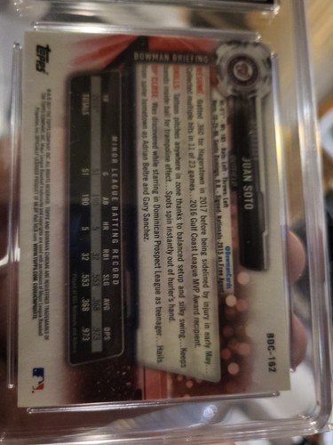 2017 Bowman Chrome Juan Soto #BDC162 Rookie - Picture 3 of 4