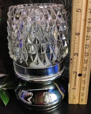 Vth 1987 HOLLOWICK Inc Manlius NY Clear Glass 5.25" Fairy Lamp/Light w/New Oil!