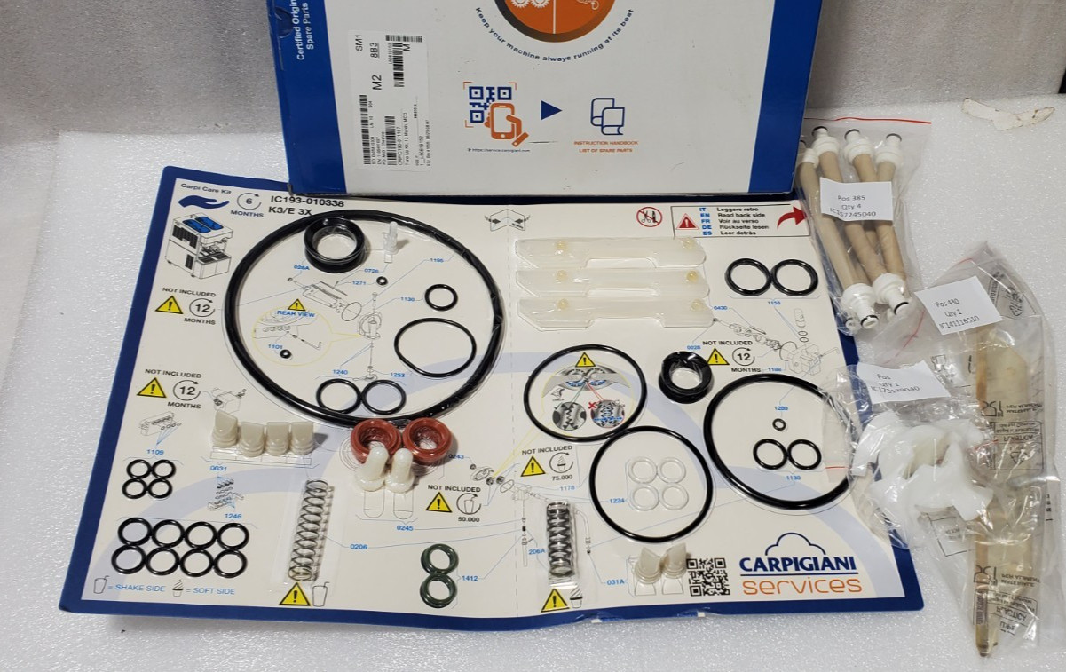 Geniune OEM Carpigiani Mcd 12 Month Carpi Tune Up Care Kit IC193-011167 !