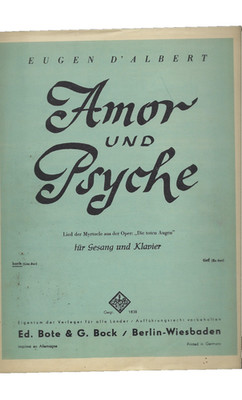 Eugen D'Albert Amor und Psyche ( NotenblattKlavier) aus der oper die toten Augen