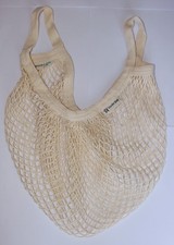 Turtle Bags Short Handle Organic Cotton String Bag - Natural #SCO501