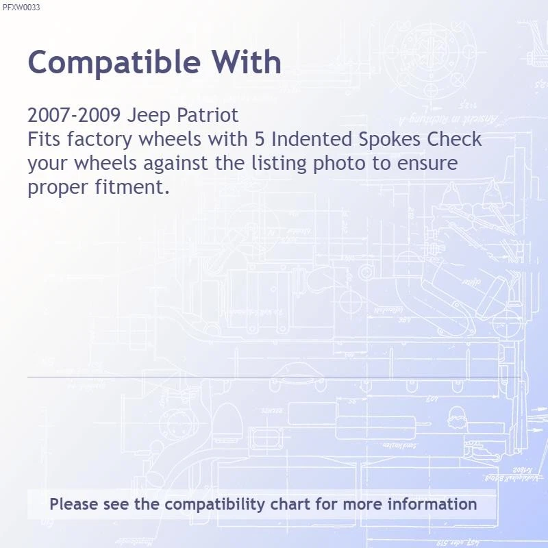 Cubiertas de tapacubos de llantas cromadas de 16" simuladores de 5 radios para Jeep Patriot 07-17 Foto 3 de 4