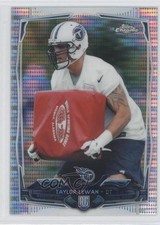 2014 Topps Chrome Pulsar Refractor Taylor Lewan #180 0a1