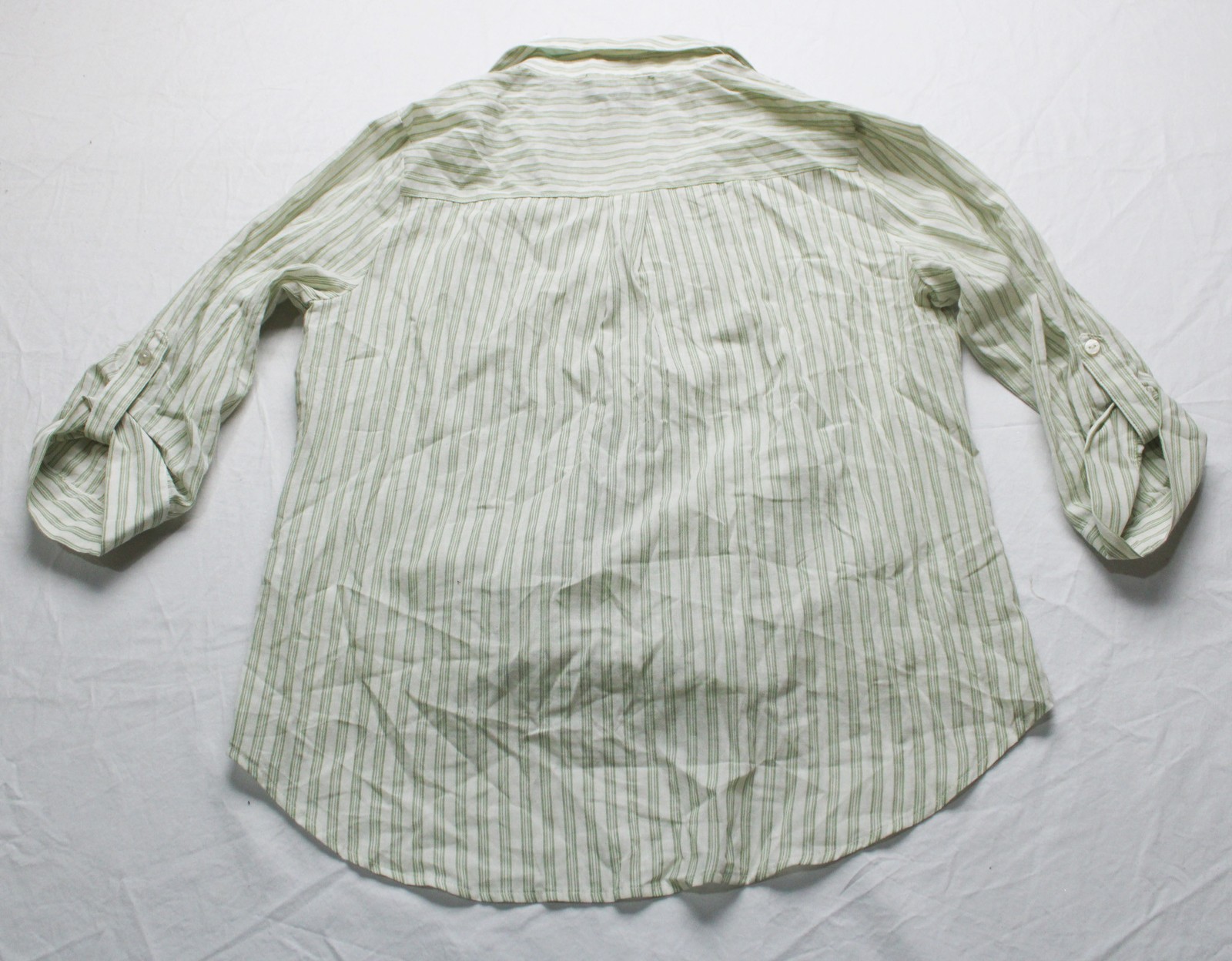 Fortune + Ivy Women's Maurice Tie Front Blouse EH6 Green Stripes Medium NWT