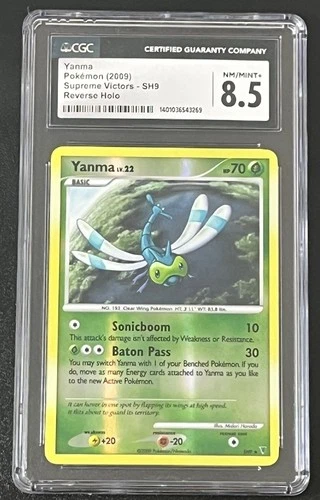 CGC 8.5 Yanma SH9 Supreme Victors Shiny Reverse Holo Pokemon 2009