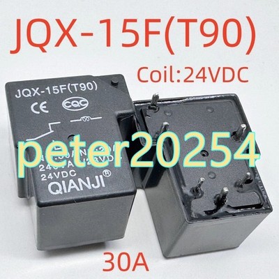 2PCS New JQX-15F(T90) 24VDC 30A 6-pin Relay #TT