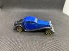 Hot Wheels - '37 Bugatti Blue/Black Vintage - Diecast - 1:64 Scale - USED