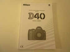 Nikon D40 DSLR Camera Genuine Instruction Book Manual User Guide In English TC