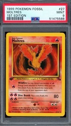 Moltres 27/62 Fossil 1st Edition Non-Holo Rare