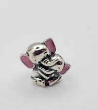 925 Sterling Silver Mom & Baby Elephant Charm