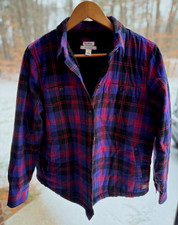 L.L. Bean Women S PETITE Fleece Lined Flannel Plaid Button Up Shirt Barely Worn