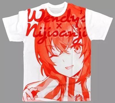 Kleidung: Ange Katrina Full Graphic Tshirt White Free Size ''Virtual YouTuber