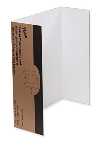 PACON 80% Recycled Single-Walled Tri-Fold Presentation Boards 48" x 36"