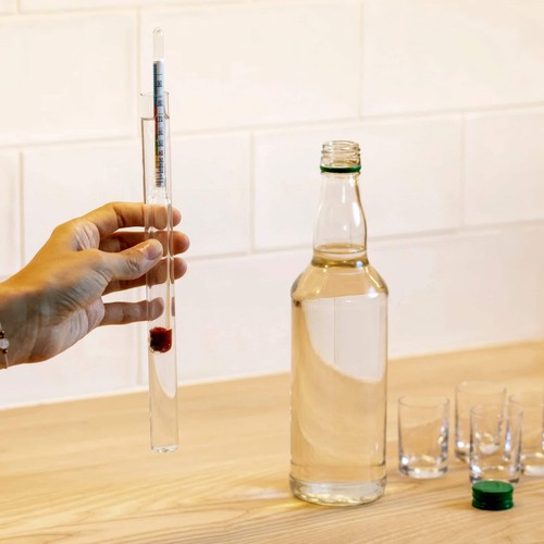 Professional Alcoholmeter 0-95% Spirit Hydrometer + Glass Test Tube Proof Tester