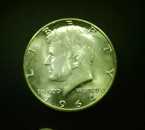 1964 D Kennedy Half Dollar - 90% Silver Coin - Uncirculated