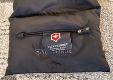 Victorinox Swiss Army down Scarf Black 60  X 8" nylon w/ hidden zipper pocket