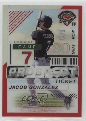 2024 Panini Prospect Edition Red Prizm 131/199 Jacob Gonzalez #136 00gy