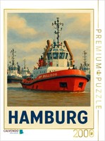 Calvendo Puzzle Tugboats In The Harbor | 2000 Pieces, Finished Size 35.4 × 26.4